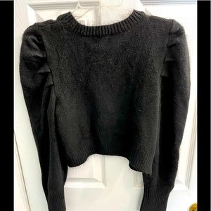 Cropped Black Sweater-Medium